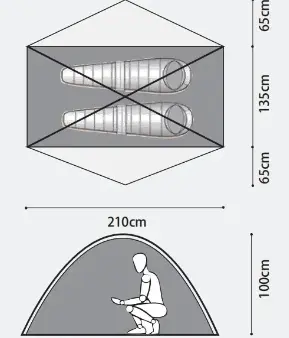 Backpacking 2-Person Nylon Tent
